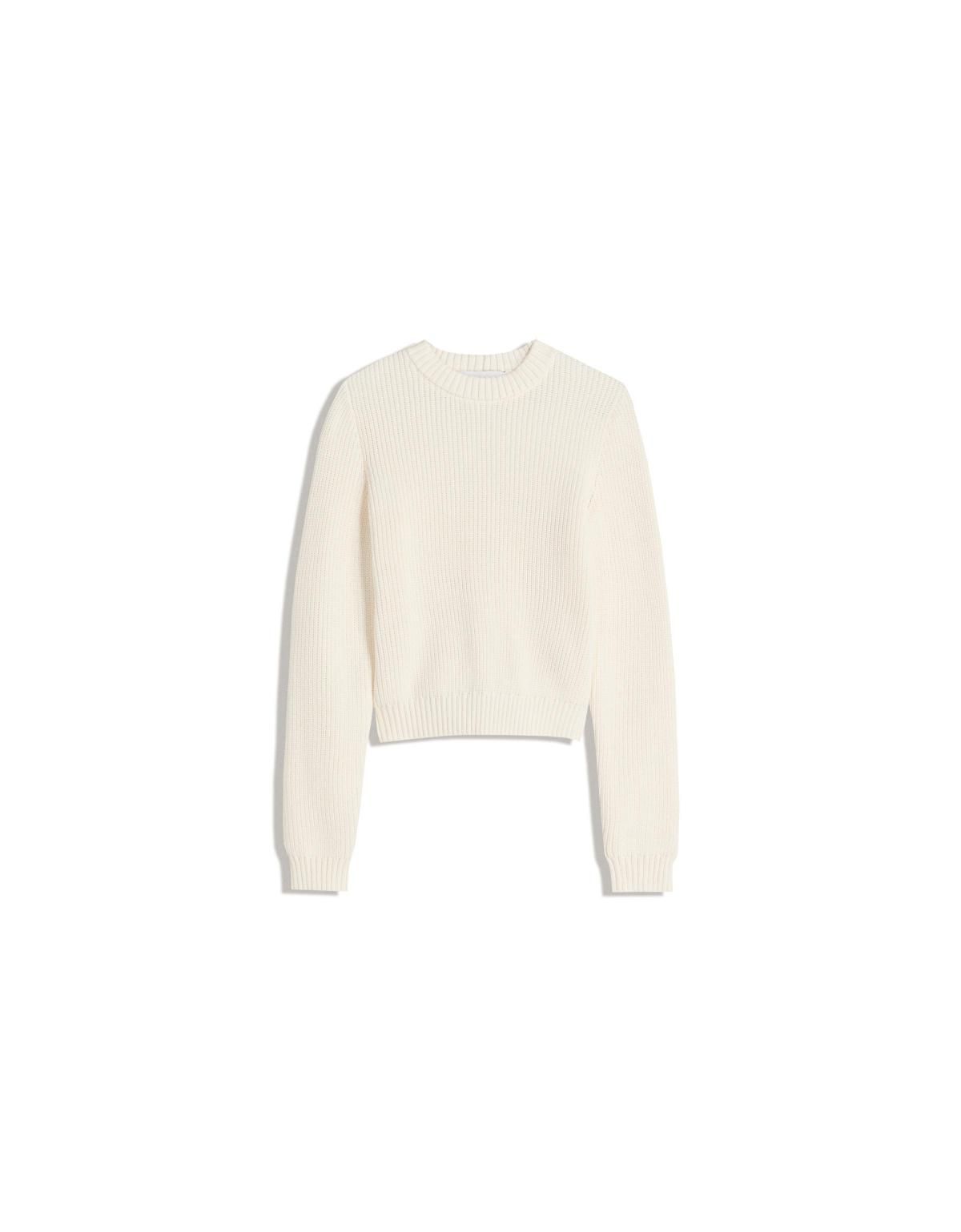 버쉬카 아이보리 라운드넥 니트 스웨터 1917/686 CREAM - 상세 이미지 5