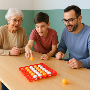 [KC인증]빌리네집 탁구공 빙고 게임 보드게임 계란판 탁구 오목 올림픽 실사용 후기 | 효과 있을까? - 상품 이미지 1