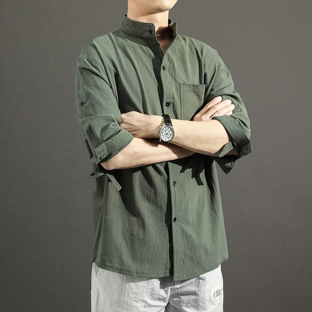 한복 남성 세트 퓨전 생활 계량 빅사이즈 개량 절 A. C10207부 소매 흰색, A. M - 상세 이미지 2
