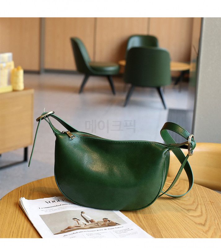 여성 소가죽 숄더백 레트로 스타일 데일리 대용량 만두백 출퇴근용 귀여운 디자인 편안한 착용감 다양한 활용 - 상세 이미지 5