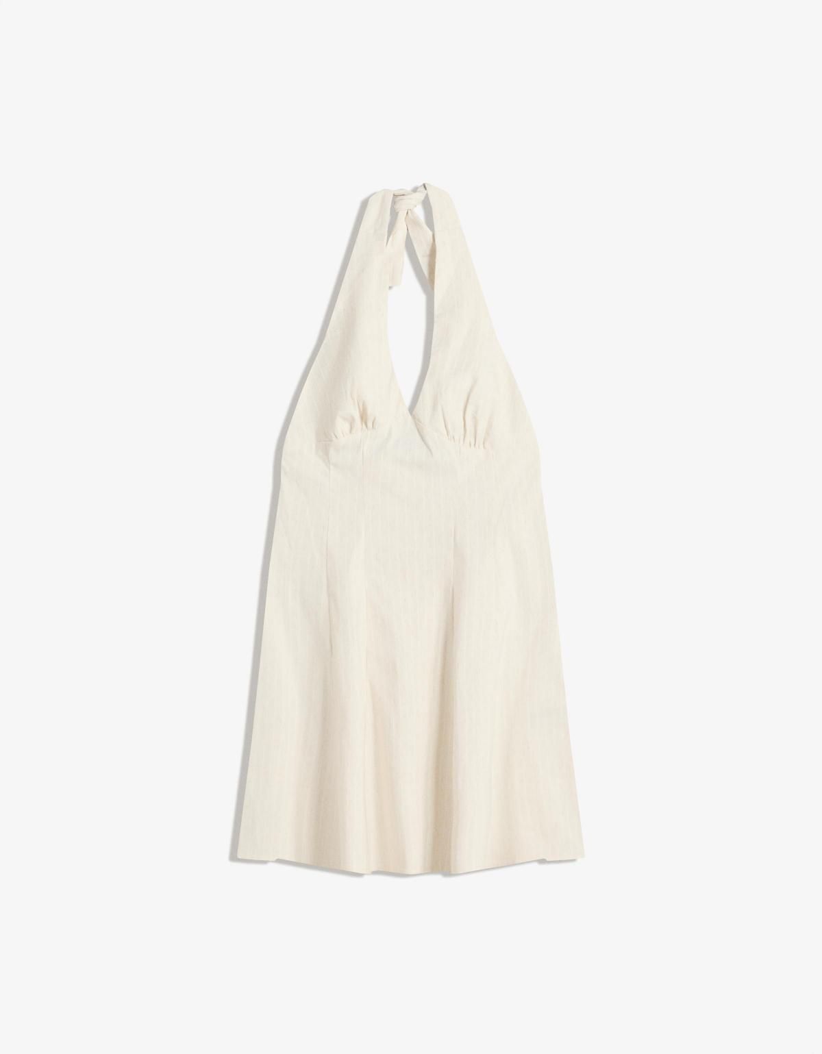 버쉬카 베이직 벵갈린 홀터 미니 원피스 5853/707 BEIGE - 상품 이미지