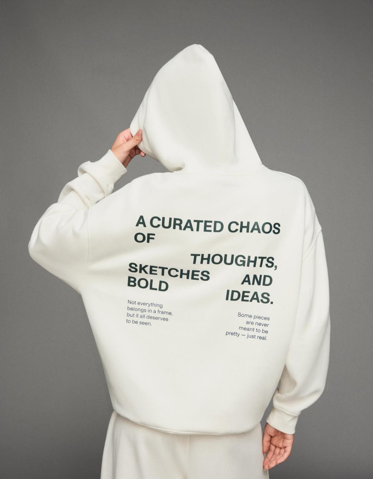 버쉬카 오버핏 프린트 화이트 후드티 7059/700 OFF WHITE - 상세 이미지 4