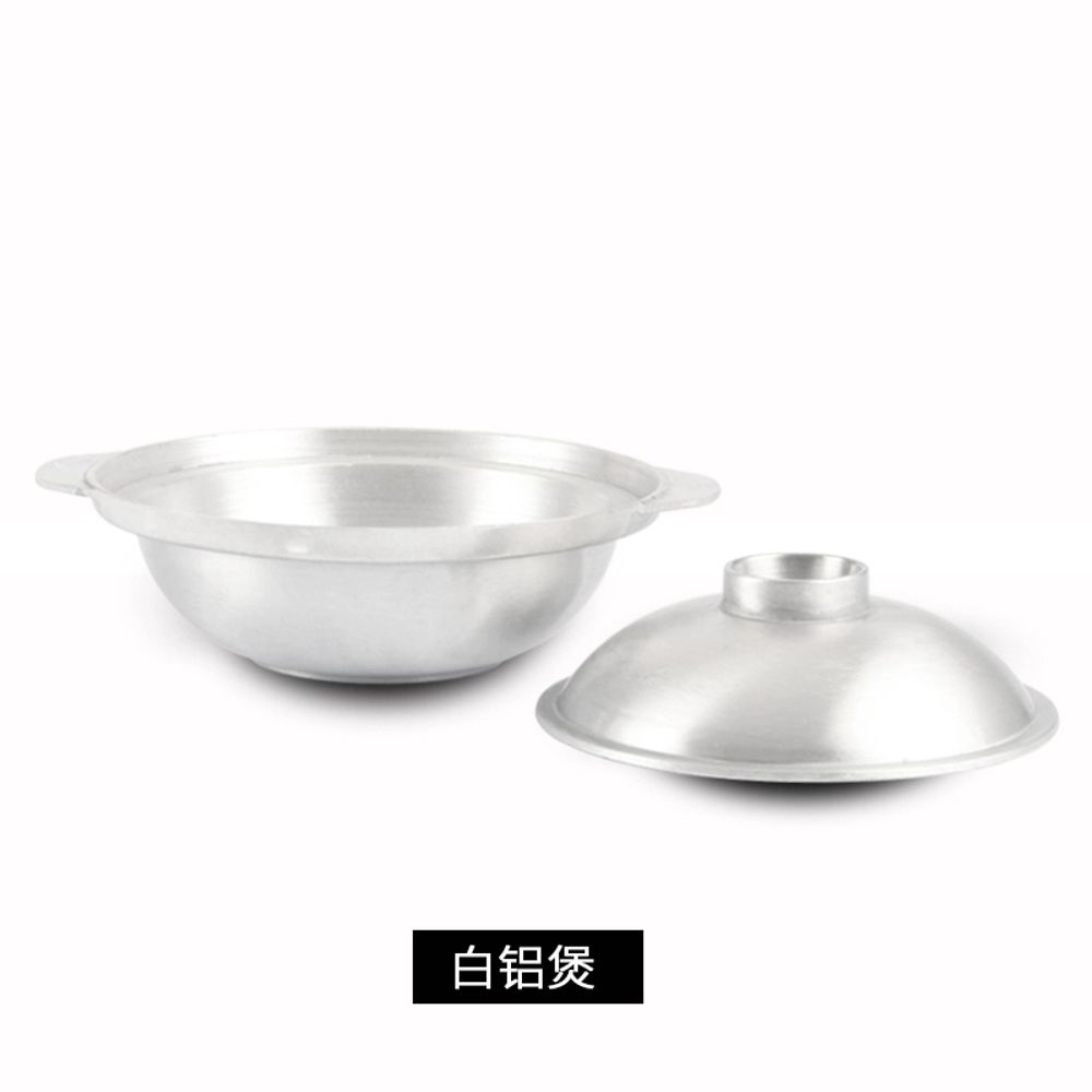 샤브냄비 나베 일본 주물 눈꽃솥 냄비 밀푀유 A. 뚜껑 없는 18cm 검정색 알루미늄 냄비 - 상세 이미지 4