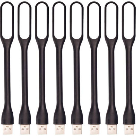 [해외]파워 뱅크, 노트북, 독서, 컴퓨터 키보드 USB 독서등(8-블랙)에 호환되는 유연한 미니 LED 램프 휴대용 야간 조명