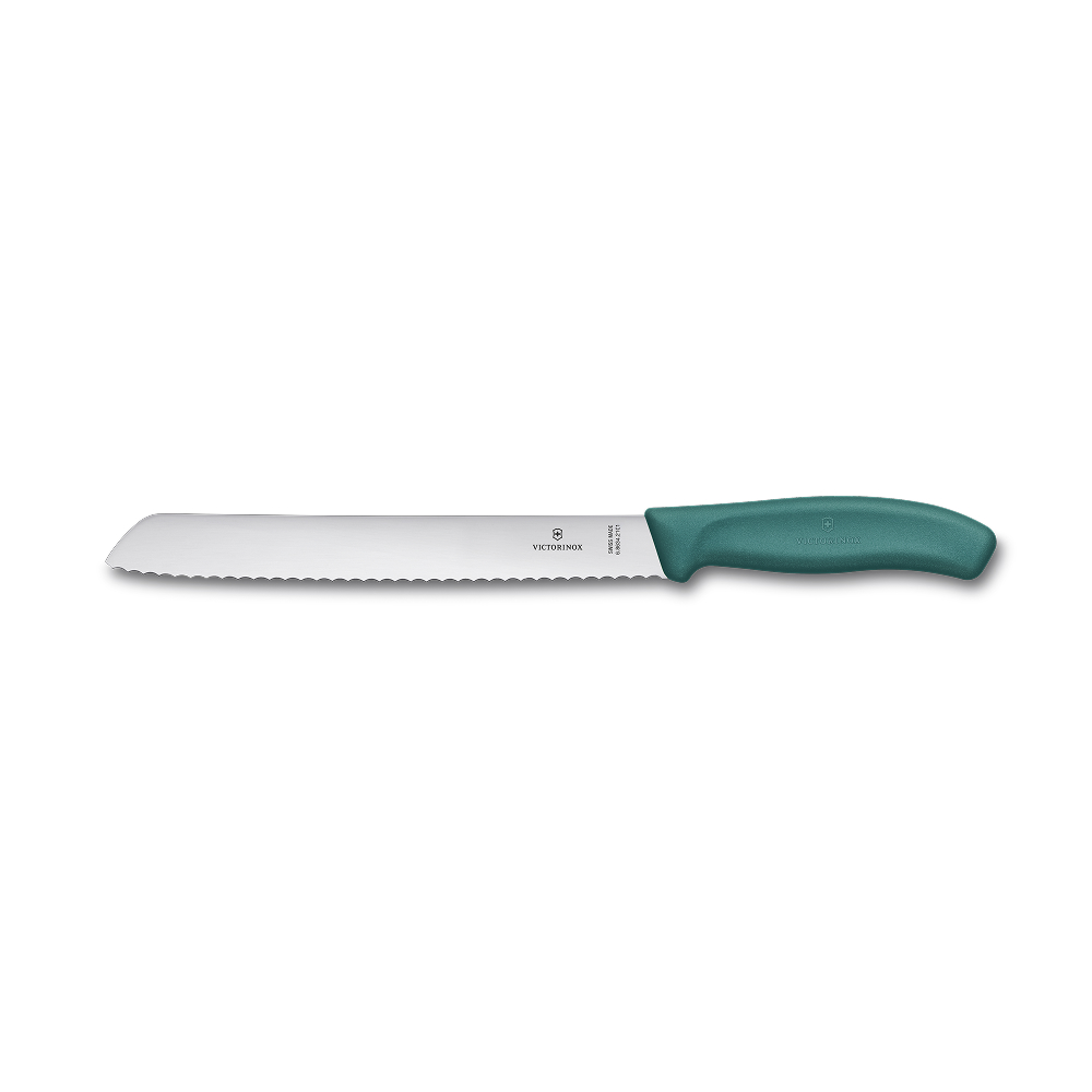 빅토리녹스 스위스 클래식 물결날 빵칼 21cm 그린 6.8634.21C1B - 메인 이미지