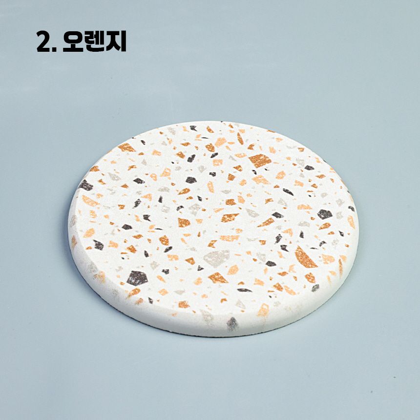 5개 세트 티 코스터 홀더 컵받침 종이컵 홀더 만들기 규조토 대리석 전통 잔받침 유리 잔 - 상세 이미지 3