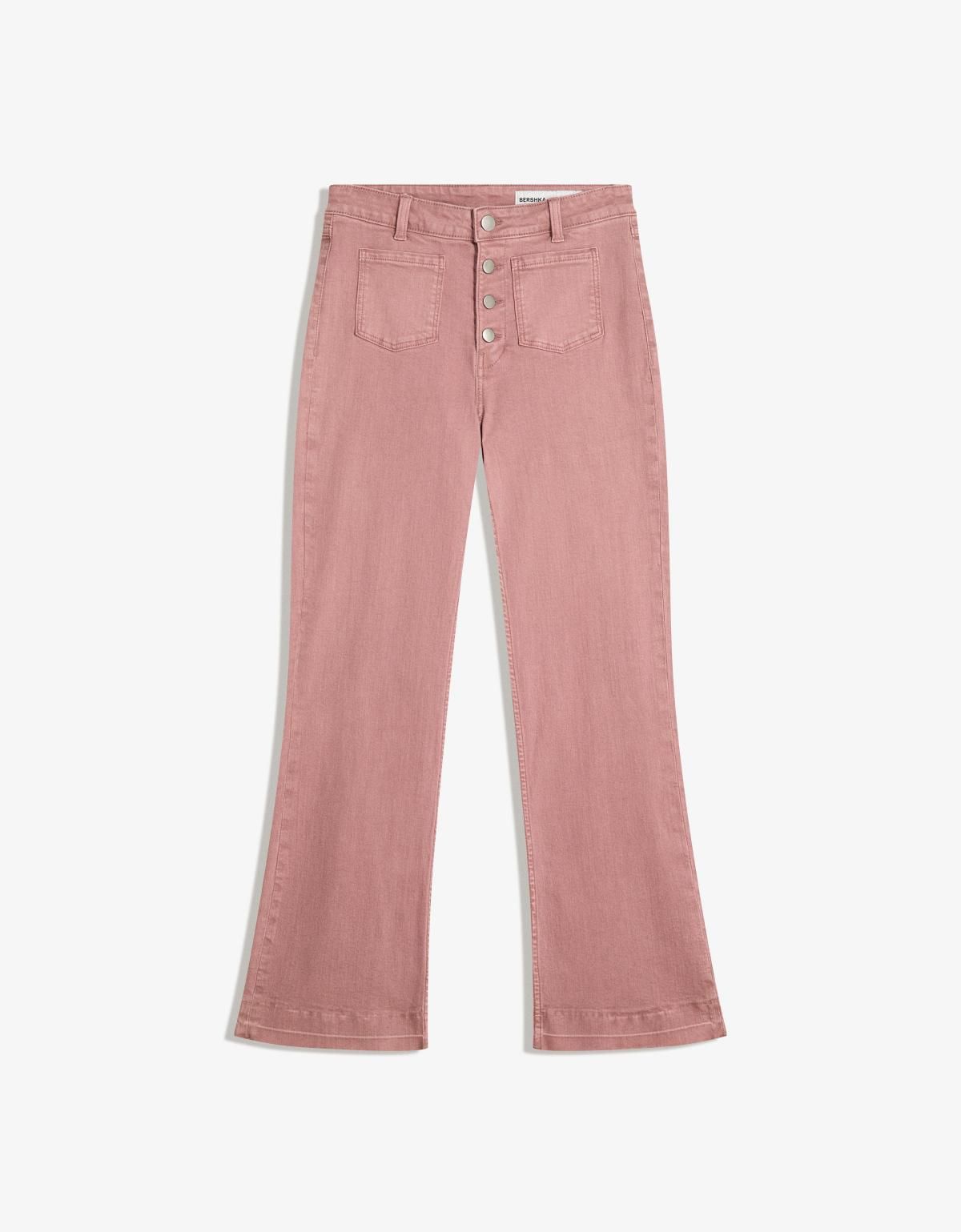 버쉬카 페미닌 크롭 부츠컷 핑크 팬츠 5040/352 PINK - 메인 이미지