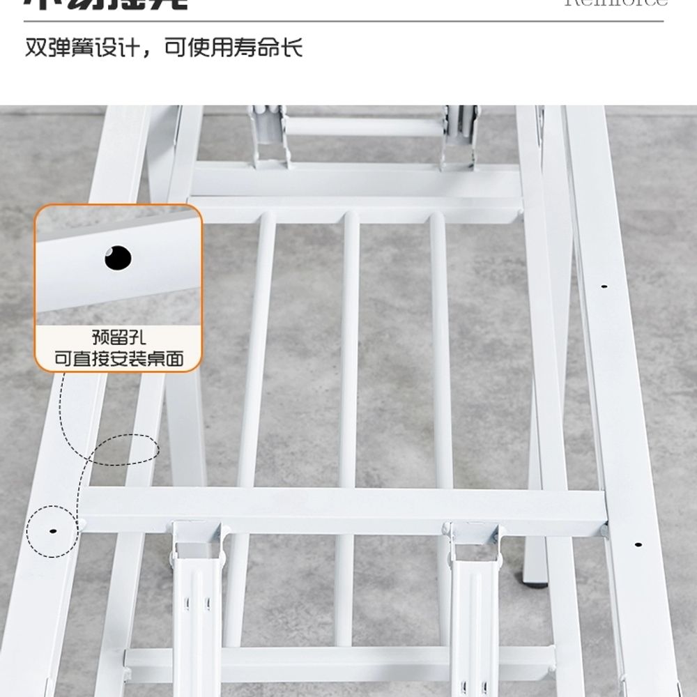 접이식 테이블 다리 브래킷 폴딩 금속 테이블다리 지지대 A. 흰색단층783873 - 상세 이미지 4