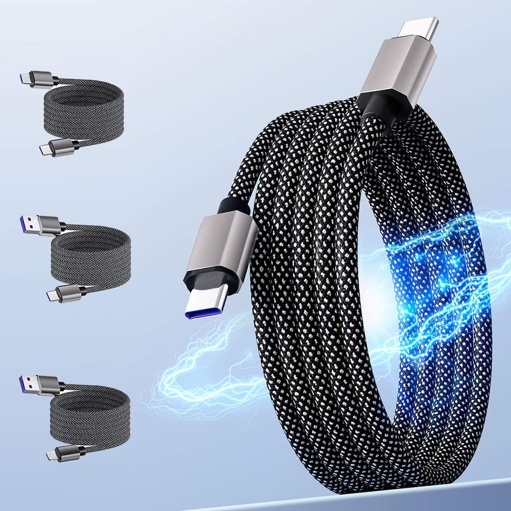 자석 선정리 고속 충전케이블 줄꼬임방지 충전 선 CtoC USB C타입 8핀 라이트닝 마그네틱