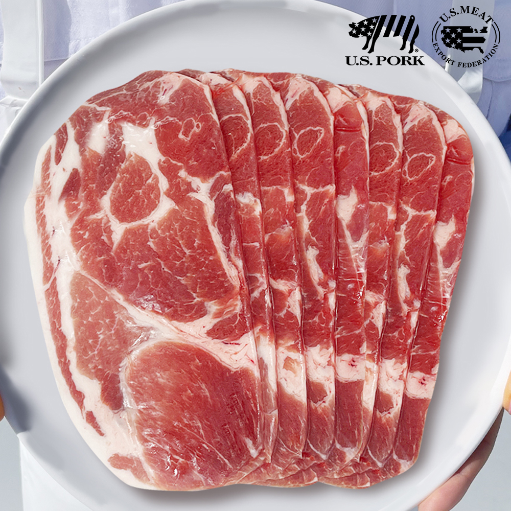 바라던 목살 많은 돼지고기 목전지 제육 구이 1kg 돼지 왕목살 미국산