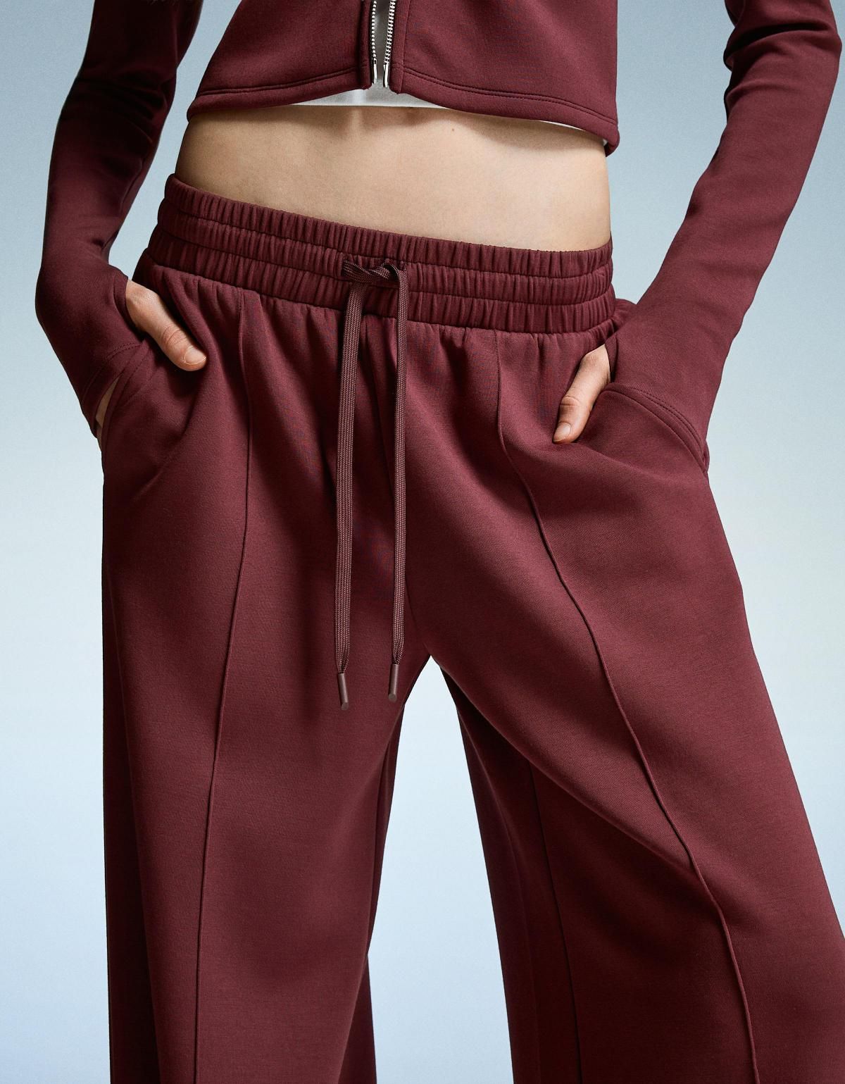 버쉬카 소프트터치 와이드 팬츠 5096/727 BURGUNDY - 상세 이미지 4