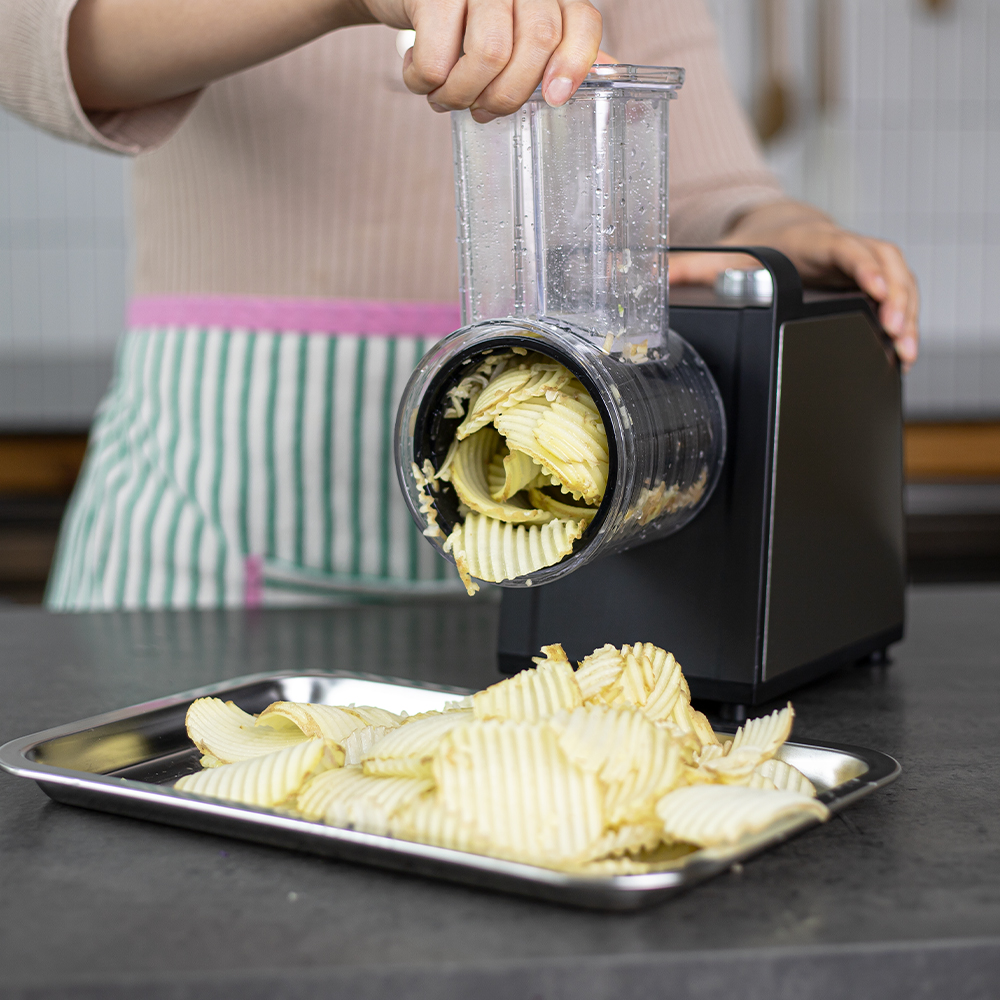 리빙디노 전동채칼 채써는기계 무생채 당근 야채 자동 채칼 오토 슬라이서