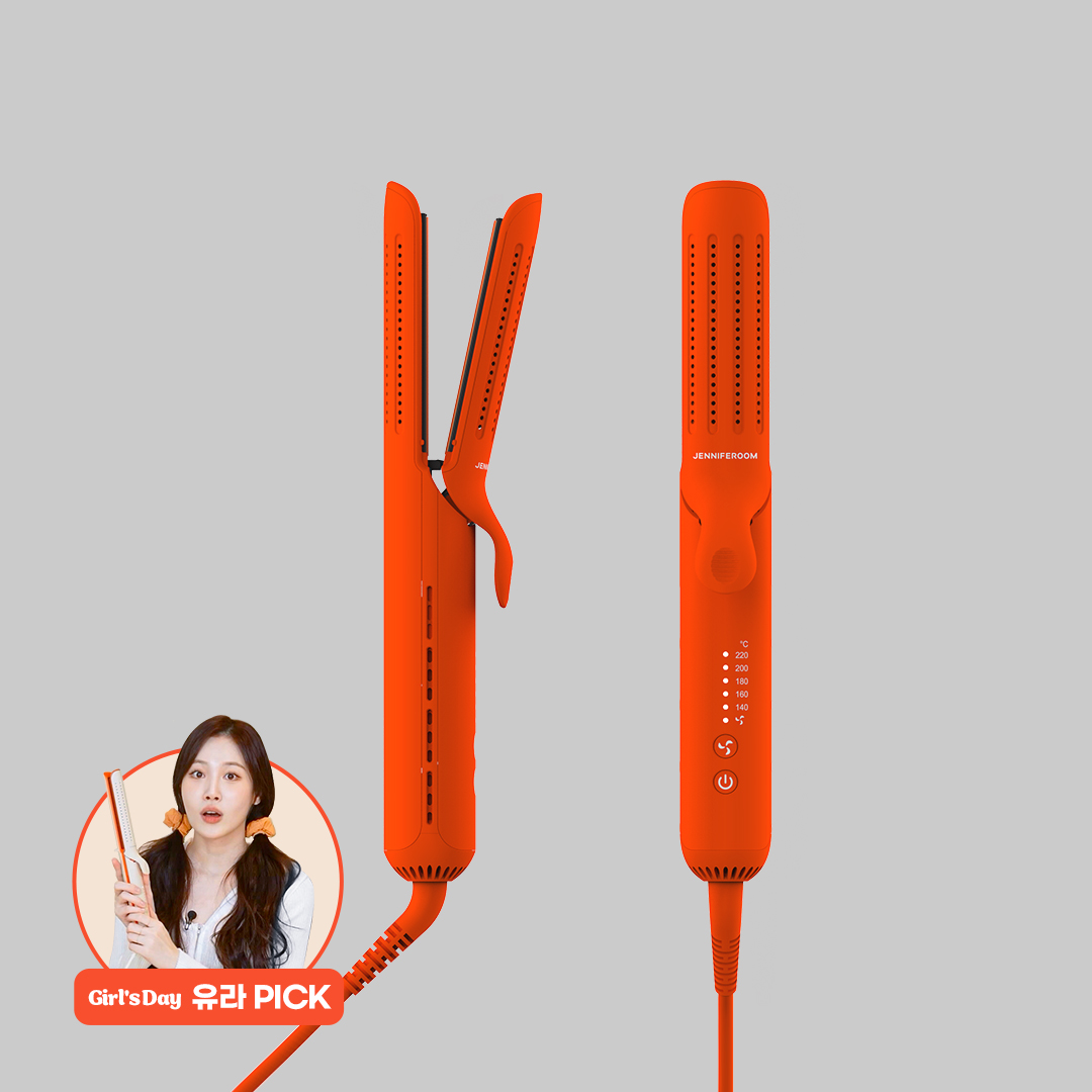 제니퍼룸 에어 쿨링 펌 고데기 봉고데기 판고데기 2in1 매직기 뿌리볼륨 오렌지 JRG-CI3601OG