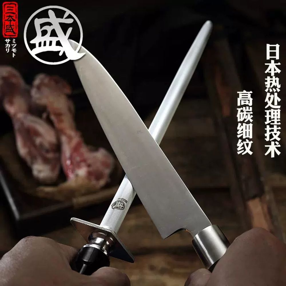 식육점 야스리 정육 식칼 주방용 일본 횟집 A. 무지 블레이드 블루 플라스틱 핸들 고급 - 상세 이미지 3