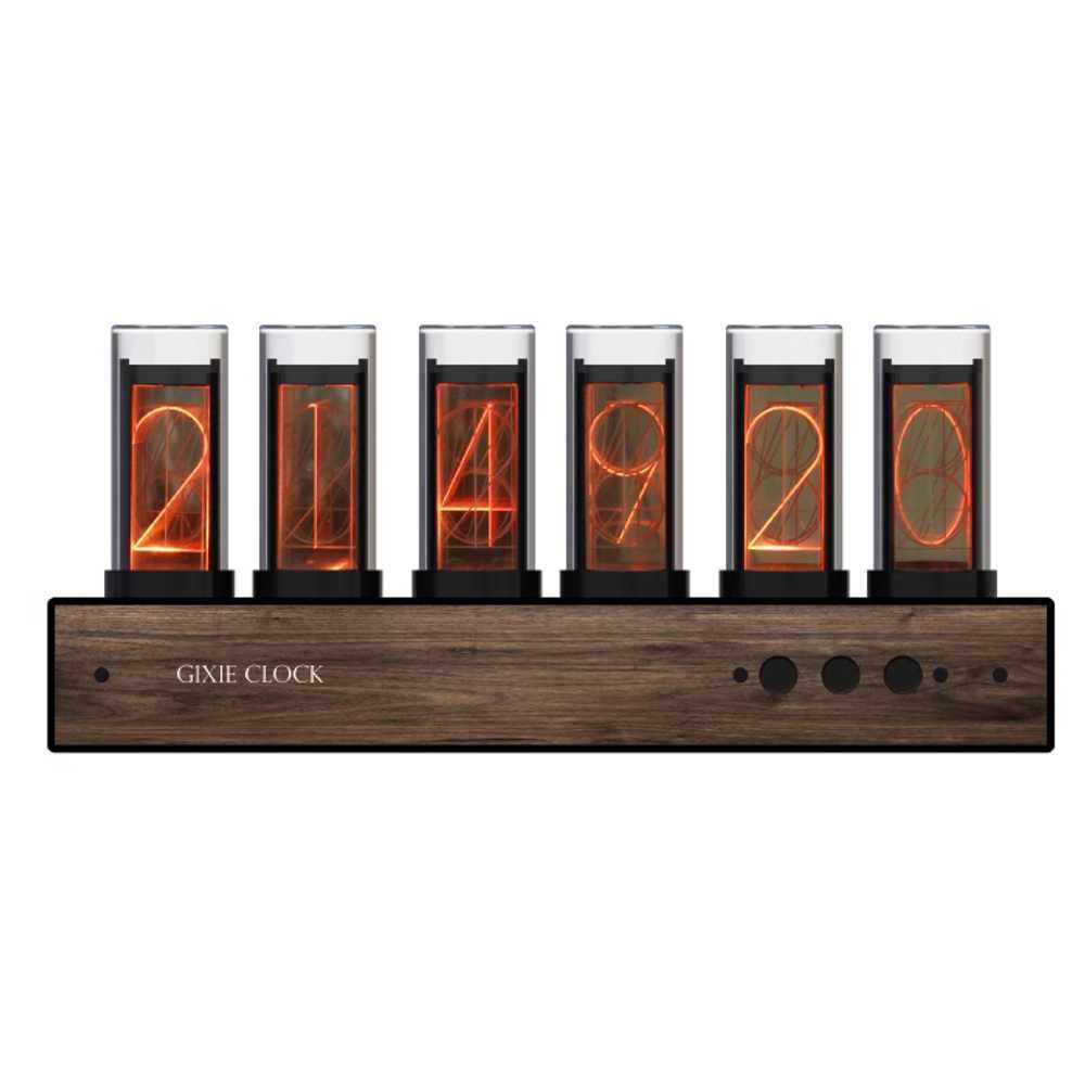 탁상용 LED 진공관 시계 빈티지 스타일 디지털 클락 A형 6관 - 상품 이미지