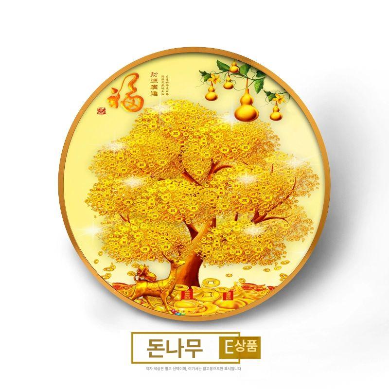 보석십자수 액자형 황금 재물 기독교 비즈 물고기 재물나무 A형 - 상세 이미지 3