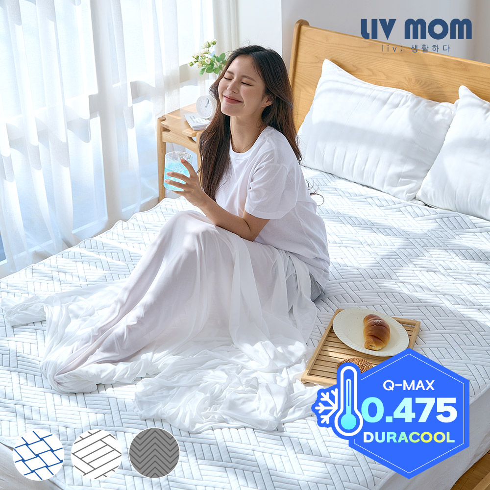 리브맘 듀라쿨 냉감패드 프리미엄 쿨매트 닿자마자 시원한 여름 침대패드 MS 이미지 8