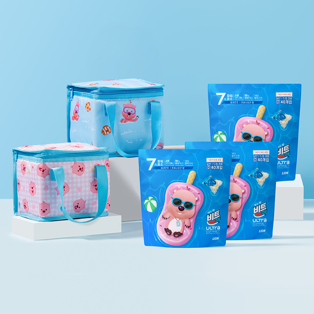 비트캡슐X잔망루피 캡슐세제 40입 3개 보냉백 기획세트