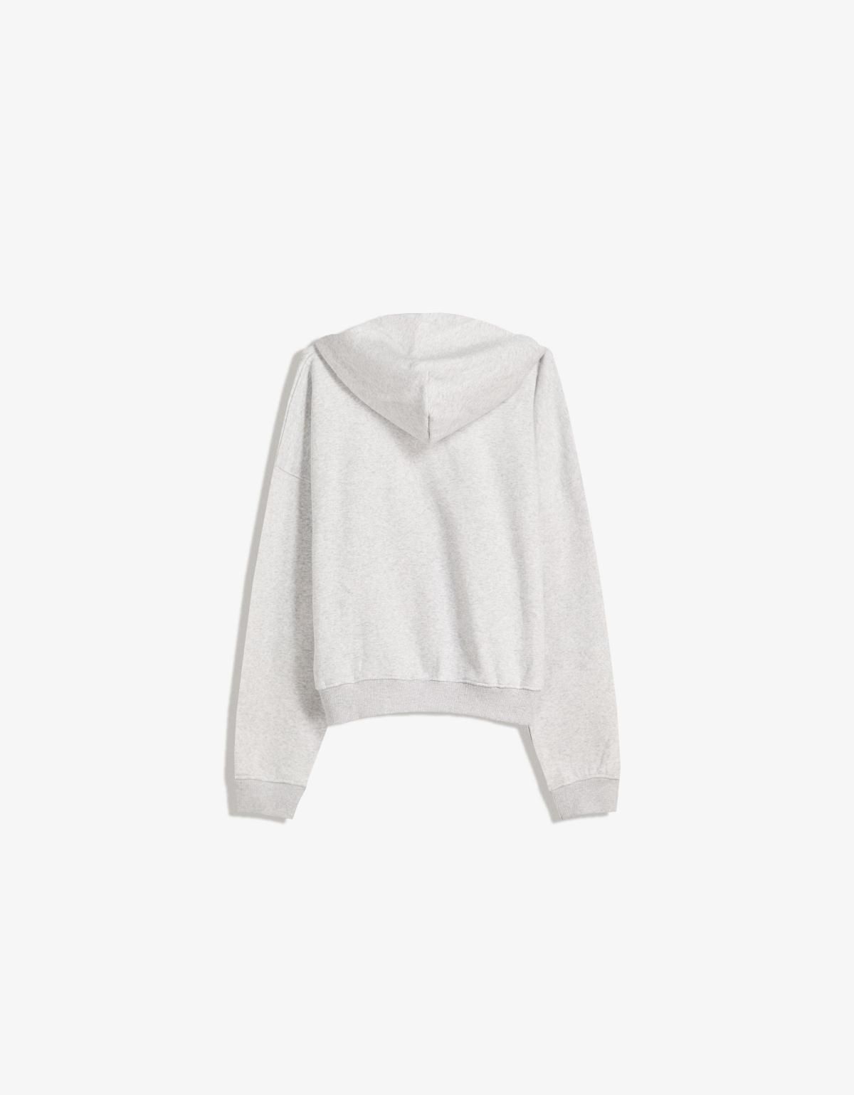 버쉬카 오버핏 화이트 집업 후드티 7053/190 GREY - 상세 이미지 2