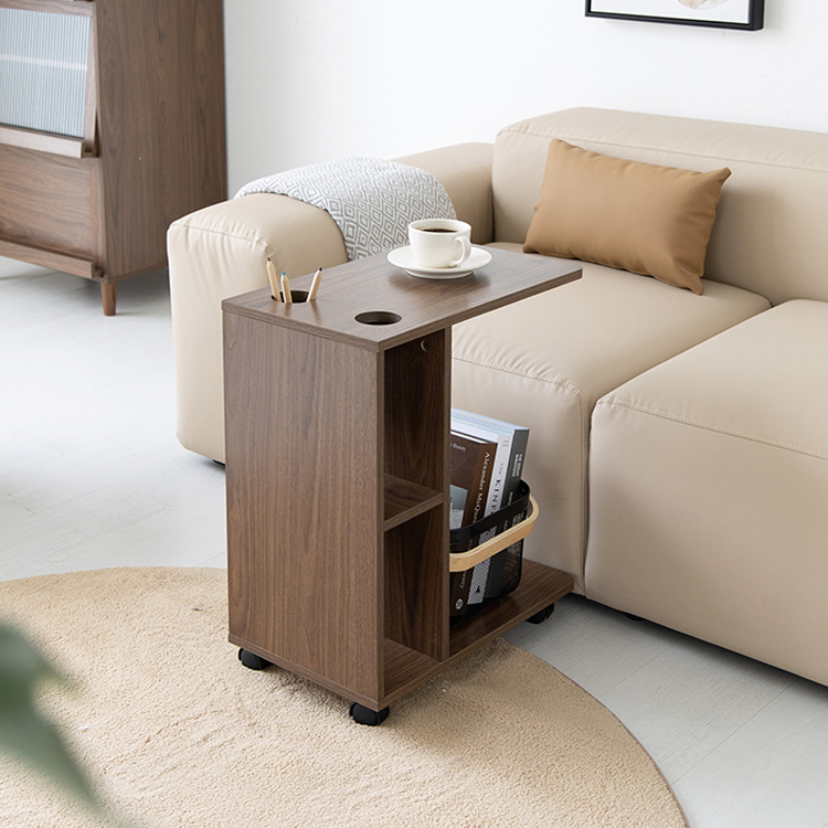 폴라보 이동식 사이드테이블 STBM5950 CT080 브라운 4275.6951