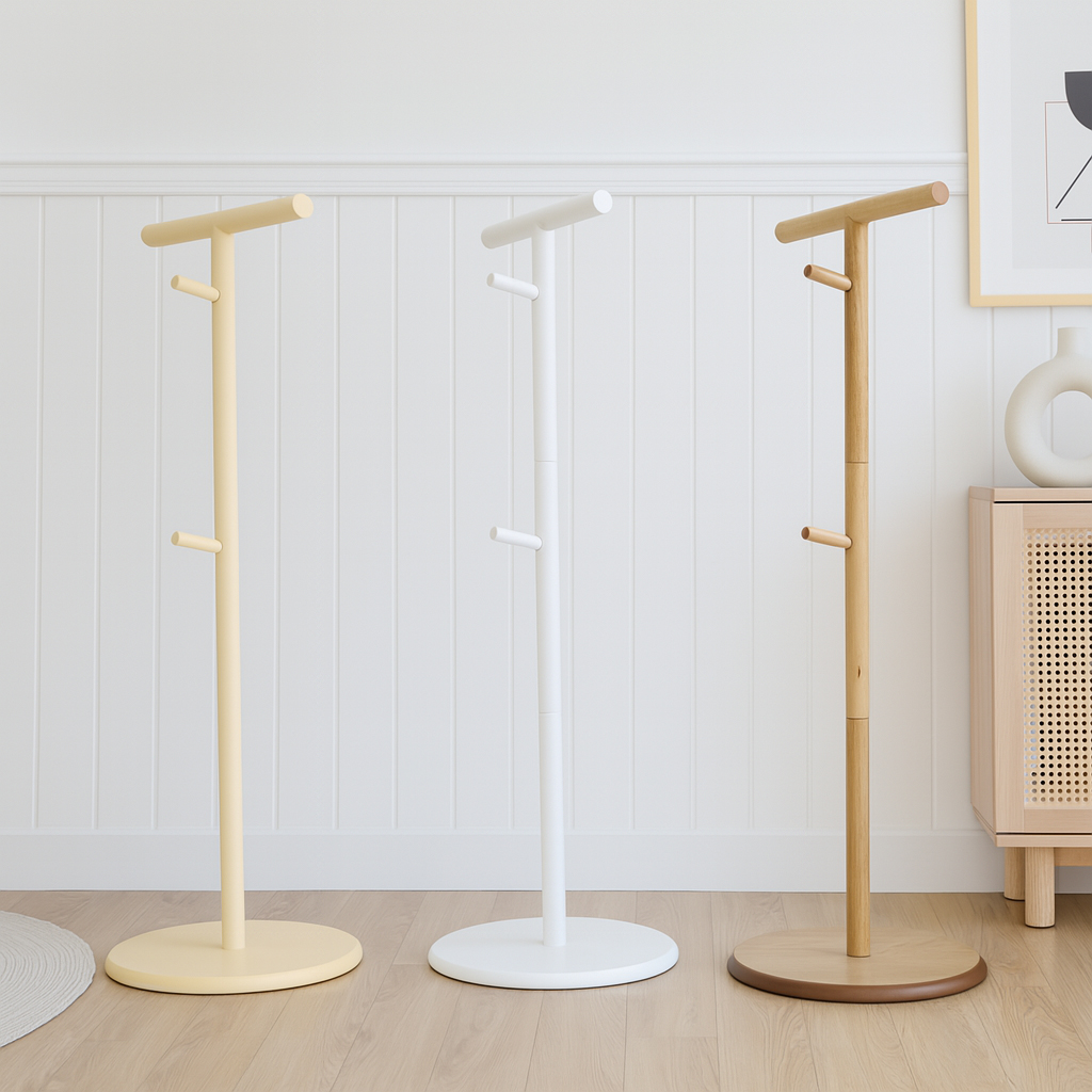 [덕하우스] 원목 가방 책가방 핸드백 걸이 로우 스탠드 행거 행어 다용도 거치대
