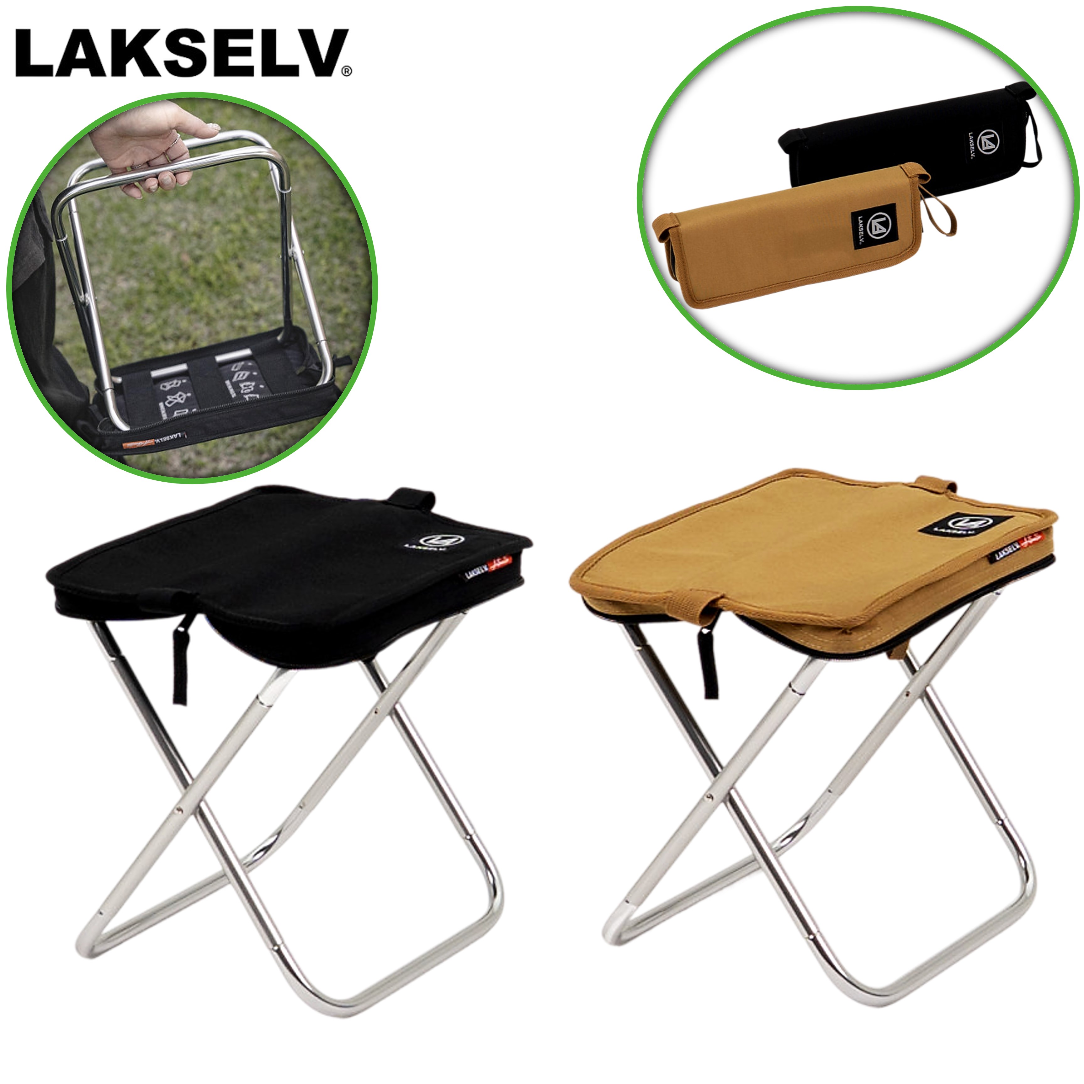 락셀 경량 체어 BBQ 캠핑 의자 백패킹 피크닉 듀랄루민 피코