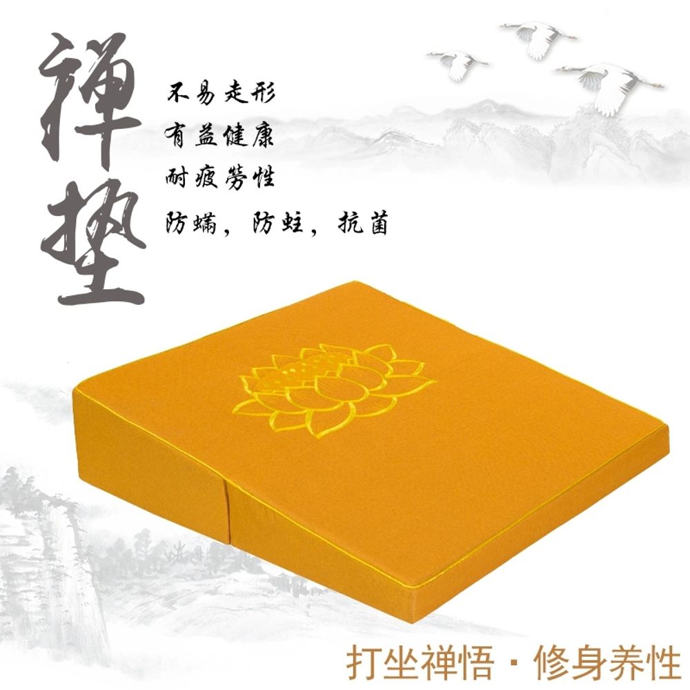 명상방석 3단 기도 불교 휴대용 접이식 삼중 사각쿠션 A. 큰 경사린넨커피색단색두꺼움고밀도순수 야자, A. 60x60cm 운반 가방 포함 1x1 - 상세 이미지 2