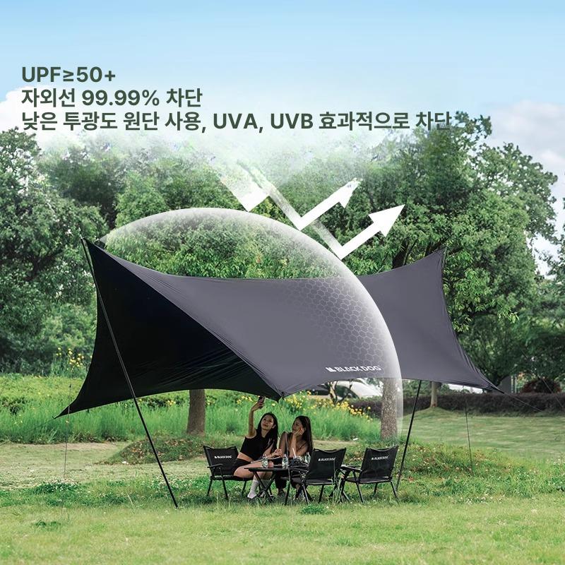 BLADOG 방수 캠핑 타프 쉘터 비바람 차양 17m² 밤색-블랙PVC 8-12인 추천 - 상세 이미지 2