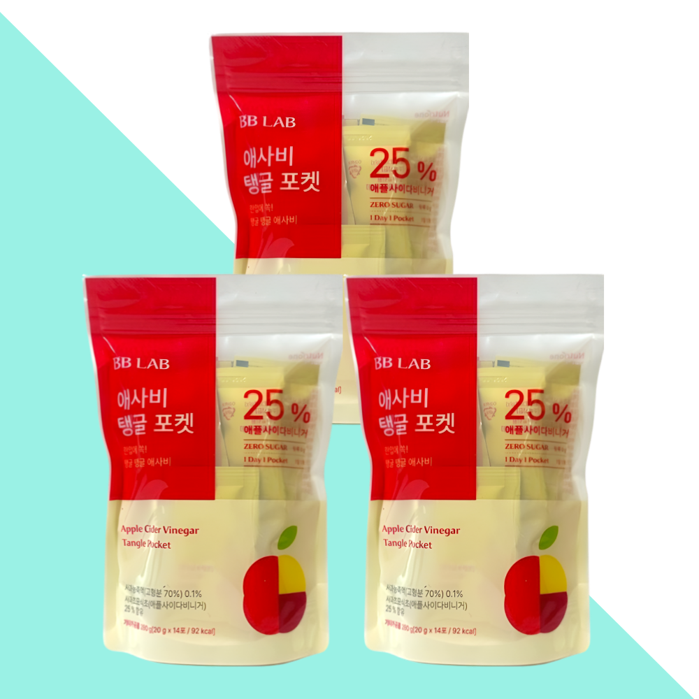 비비랩 애사비 젤리 탱글포켓 애플사이다비니거 14포X3박스 - 상품 이미지