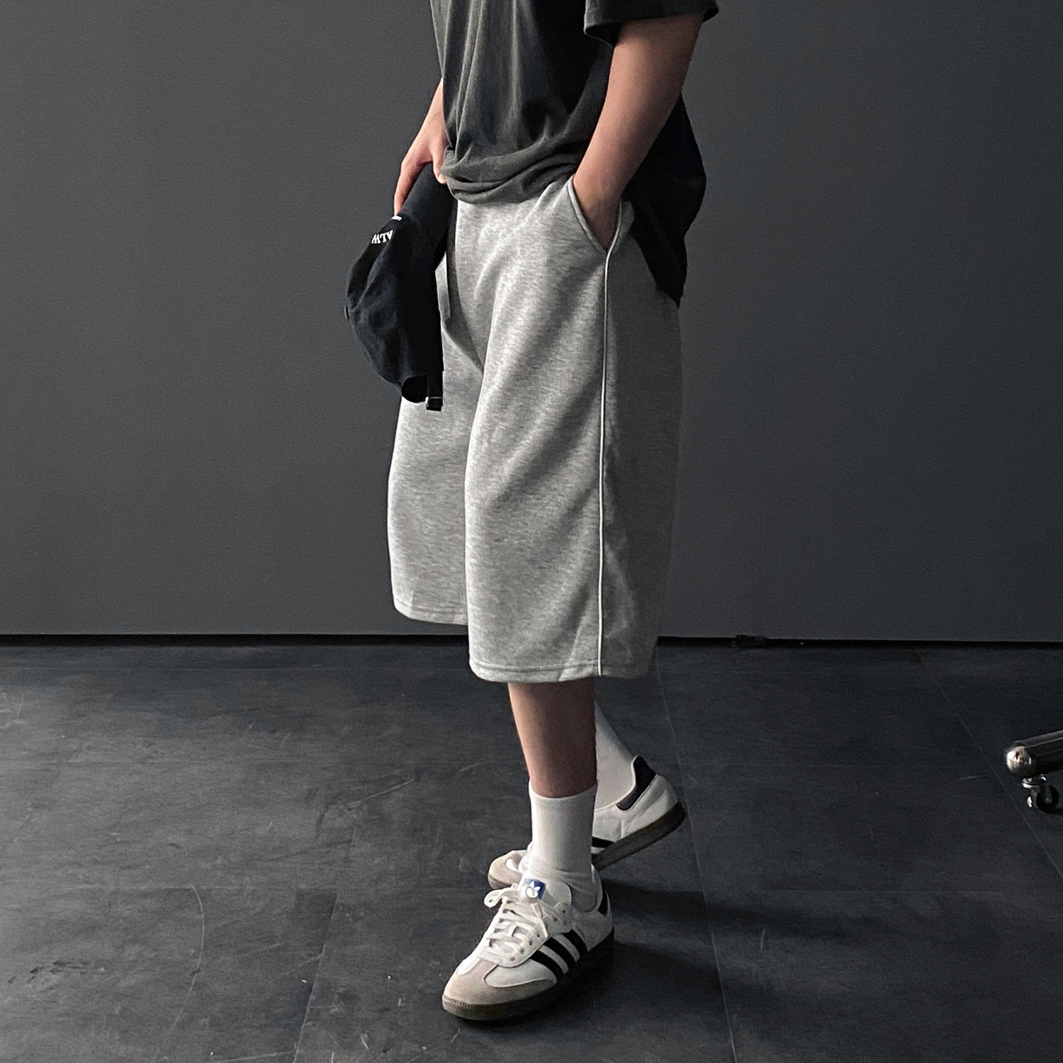 남성버뮤다팬츠 남자7부반바지 와이드반바지 - 상세 이미지 5