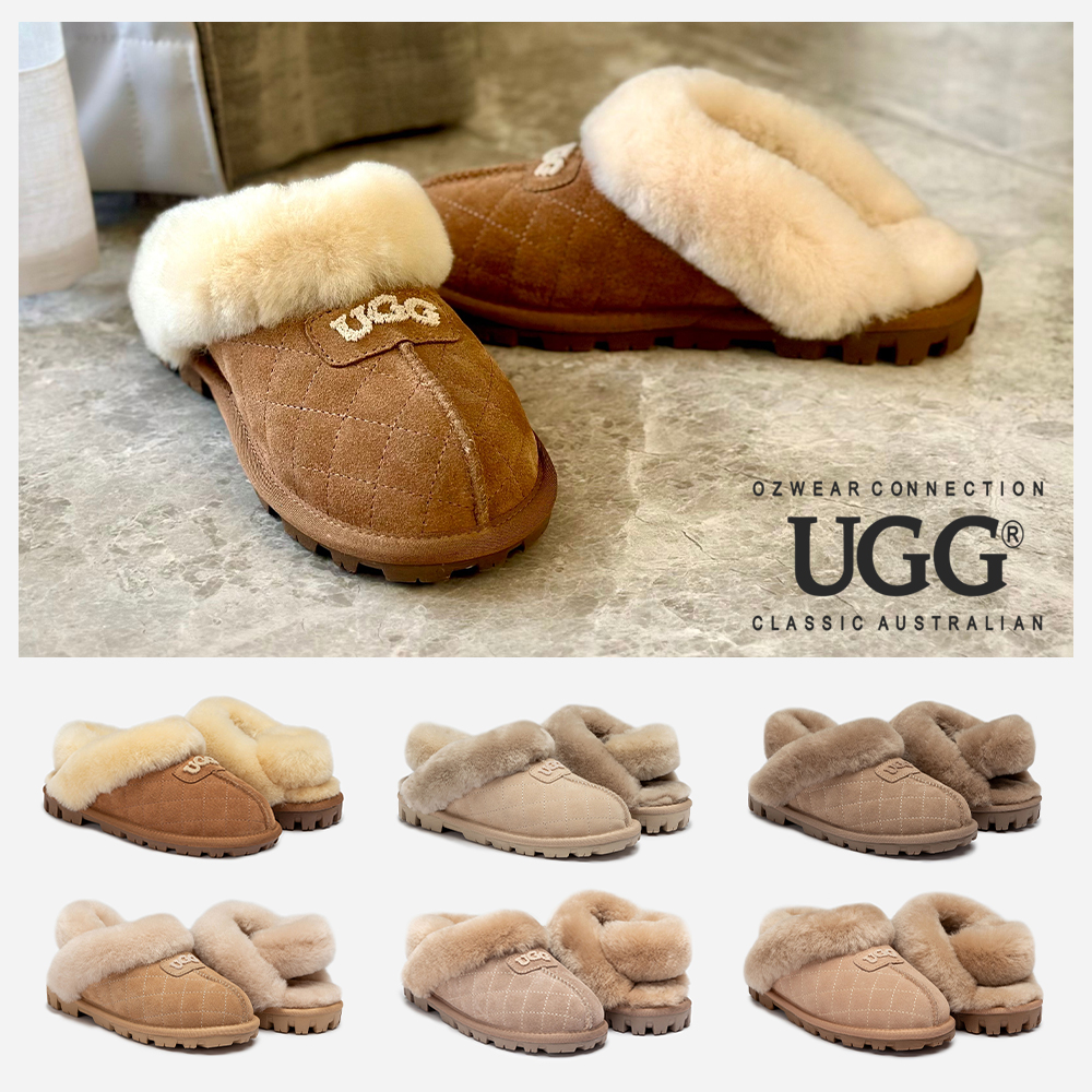 호주 오즈웨어 코케트 마테라쎄 EMB 로고 겨울 양털 여성 어그 슬리퍼 OB114MDE