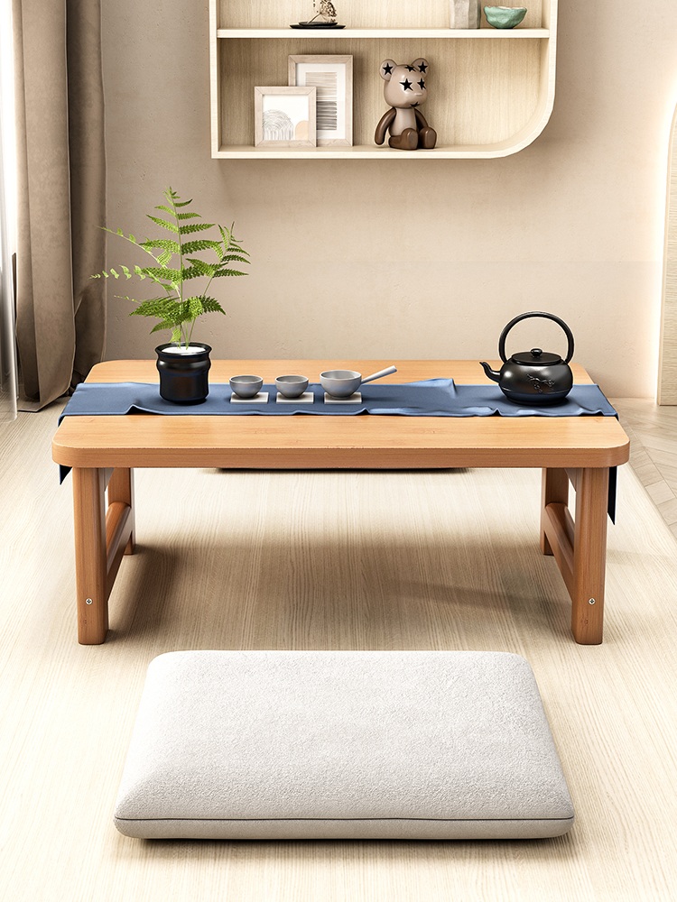 접이식 낮은 테이블 거실 내추럴 소파 밥상 좌식 티 커피 1인밥상 좌탁 오리지널 60x40x25 - 상세 이미지 3