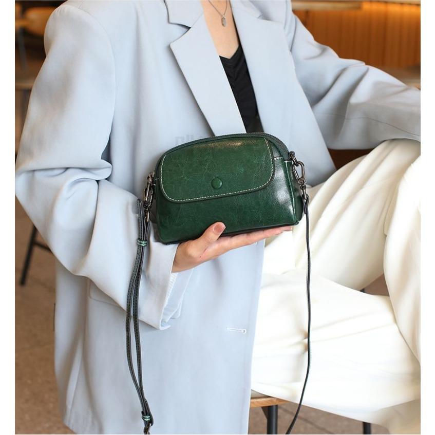 여성 가죽 미니백 고급스러운 숄더백 데일리 휴대폰 가방 여행용 크로스백 깔끔한 디자인