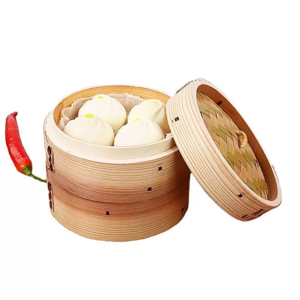 미니 시루 작은 뚜껑 원통 떡시루 원형 편백 수육 나무 찜기 C. 10cm겹 일반 스타일 이미지 6
