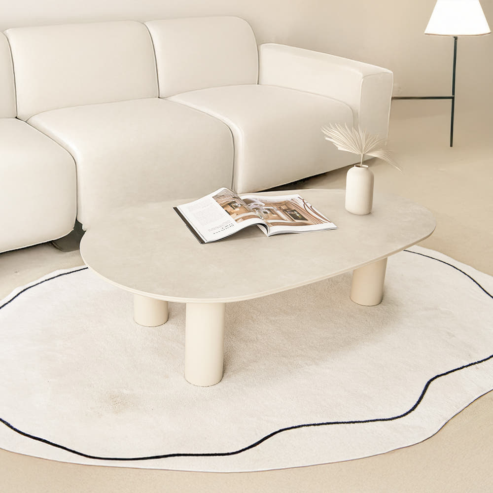 엘로나 세라믹 높은 소파 쇼파 좌식 테이블 비정형 낮은 좌식식탁