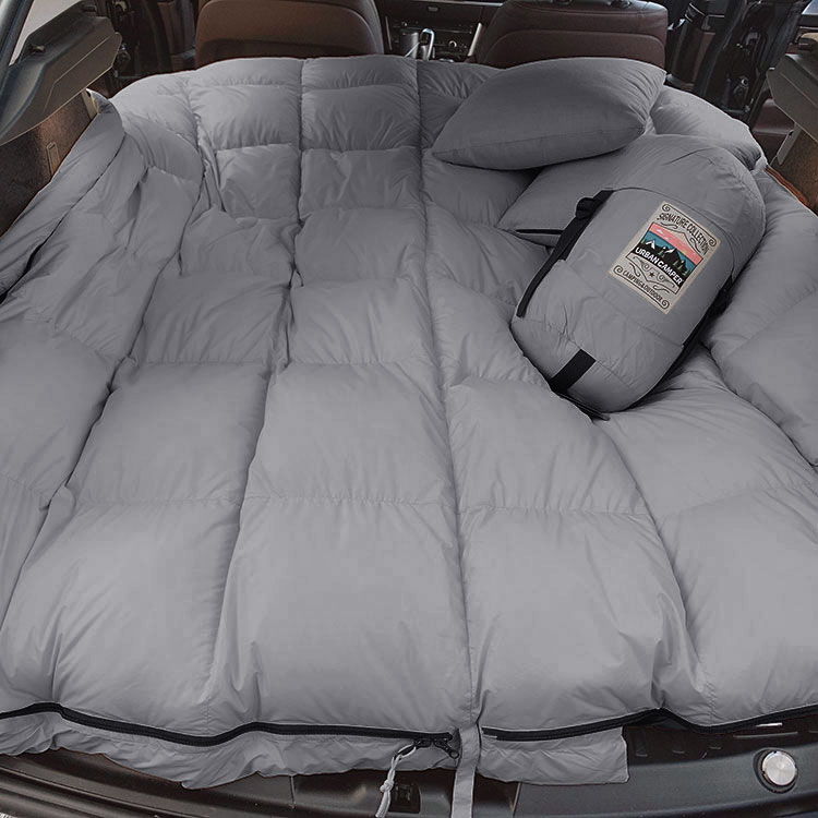 어반캠퍼 다우니페더 덕다운 침낭 차박 백패킹 캠핑침낭 오리털 충전재 900g, 스노우그레이