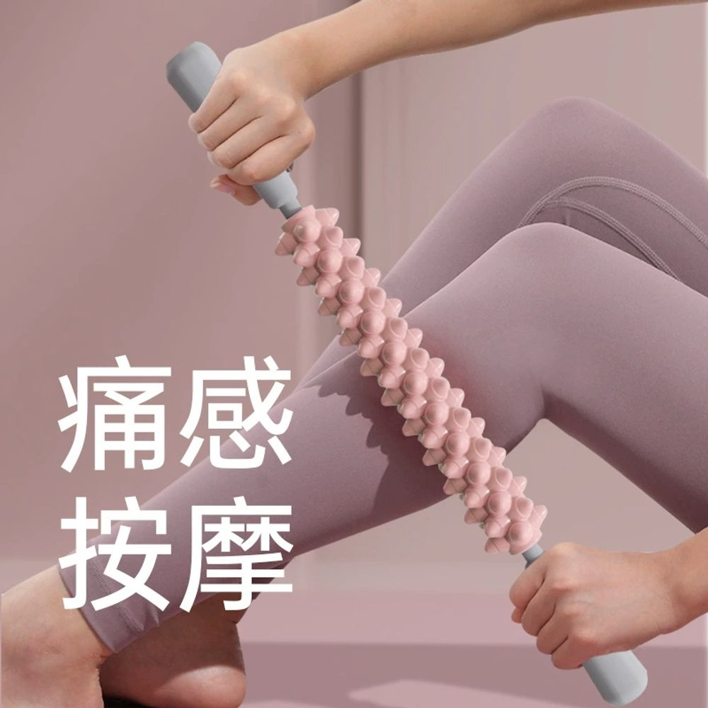 휴대용 스포츠 스트레칭 십자 돌기 경사 손잡이폼롤러 미니 B. 벚꽃 분말 4 휠 - 상세 이미지 2