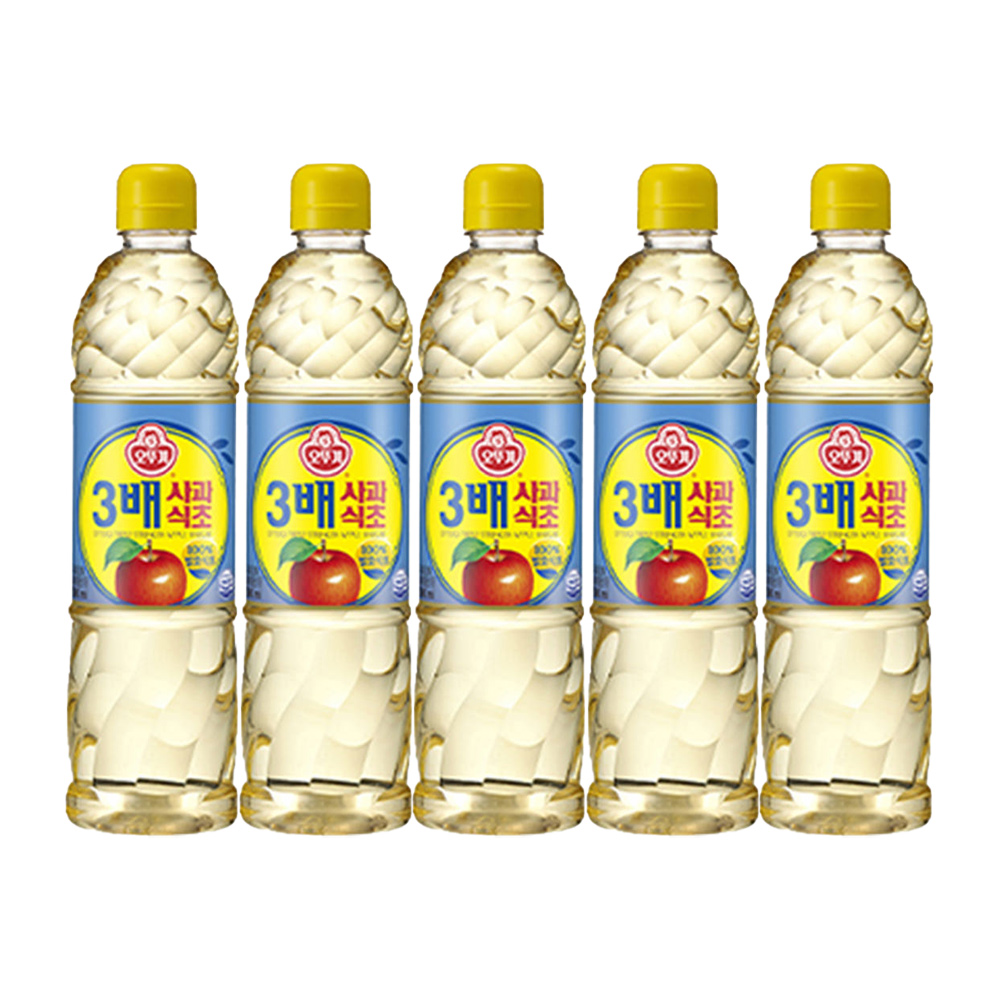 오뚜기 3배 사과식초 900ml, 5개