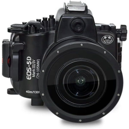 [해외]캐논 EOS 5D Mark III/IV 및 EF16-35mm f/2.8과 호환되는 바다 개구리 카메라 하우징LII USM 렌즈, 방수 IPX8, 40m/130피트 깊이 보호