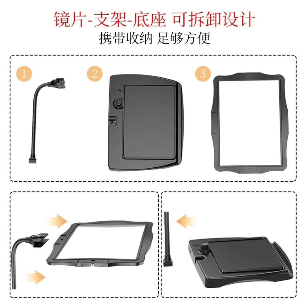 독서용 확대경 작업 검은색 LED 독서 독서확대경 조명 부모님 A. 검은색 이미지 6