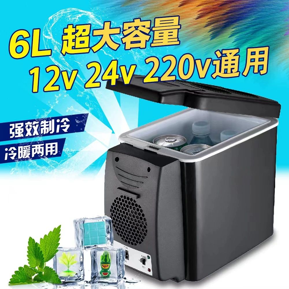 10L 차량용 온냉장고 아이스쿨러 이동식 AC 냉장 A. 6L 흑백 일반 24V 트럭 전용 - 상세 이미지 2