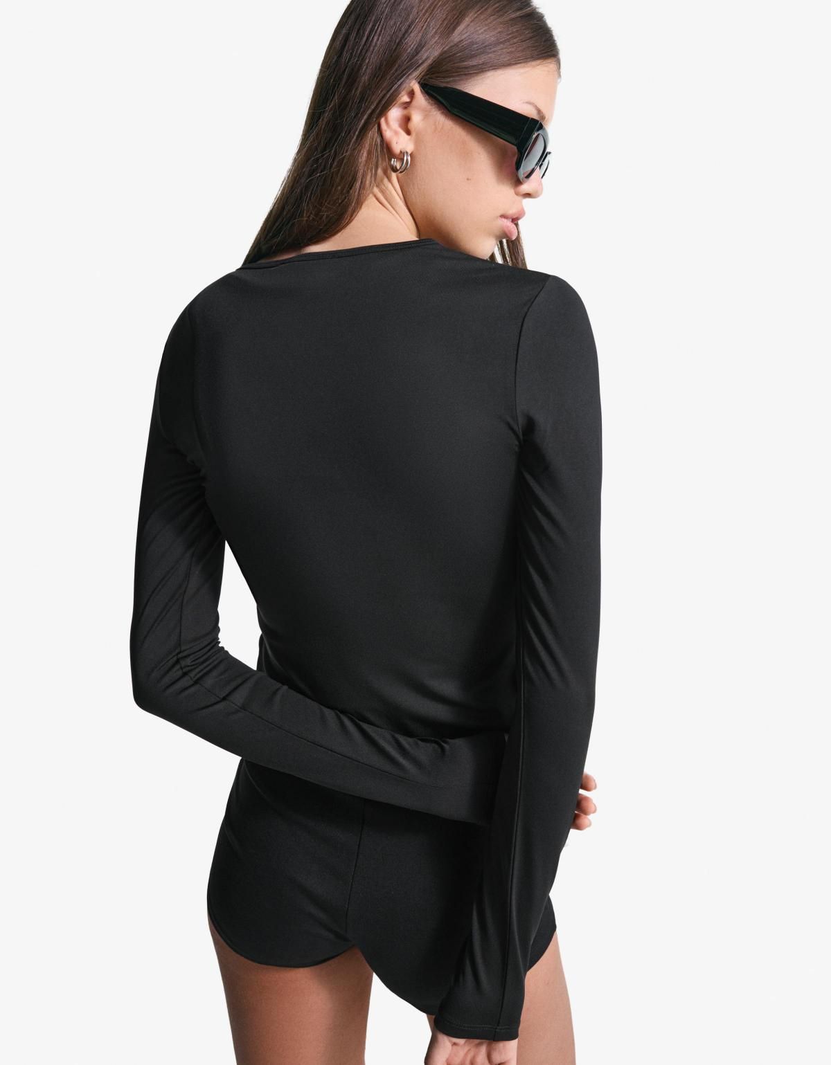 버쉬카 베이직 버튼업 긴팔 티셔츠 6969/727 BLACK - 상세 이미지 3