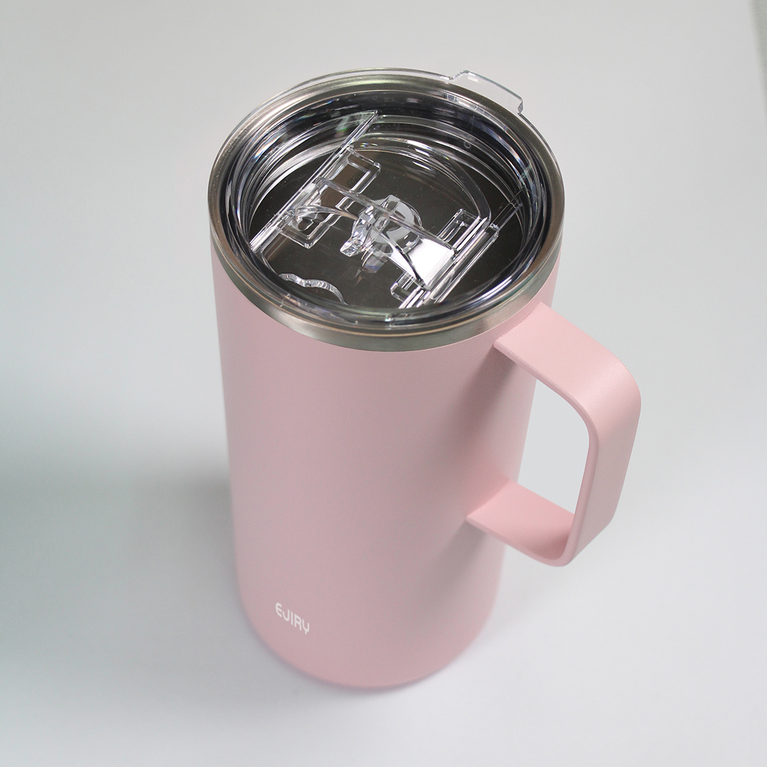 에지리 댄디머그 보온보냉 손잡이 텀블러 600ml, 파스텔핑크, 1개 이미지 8