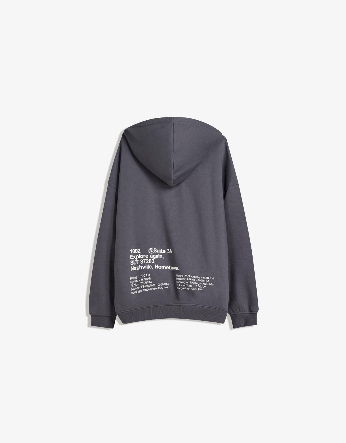 버쉬카 프린트 캐주얼 후드티 7059/700 DARK GREY - 상세 이미지 2