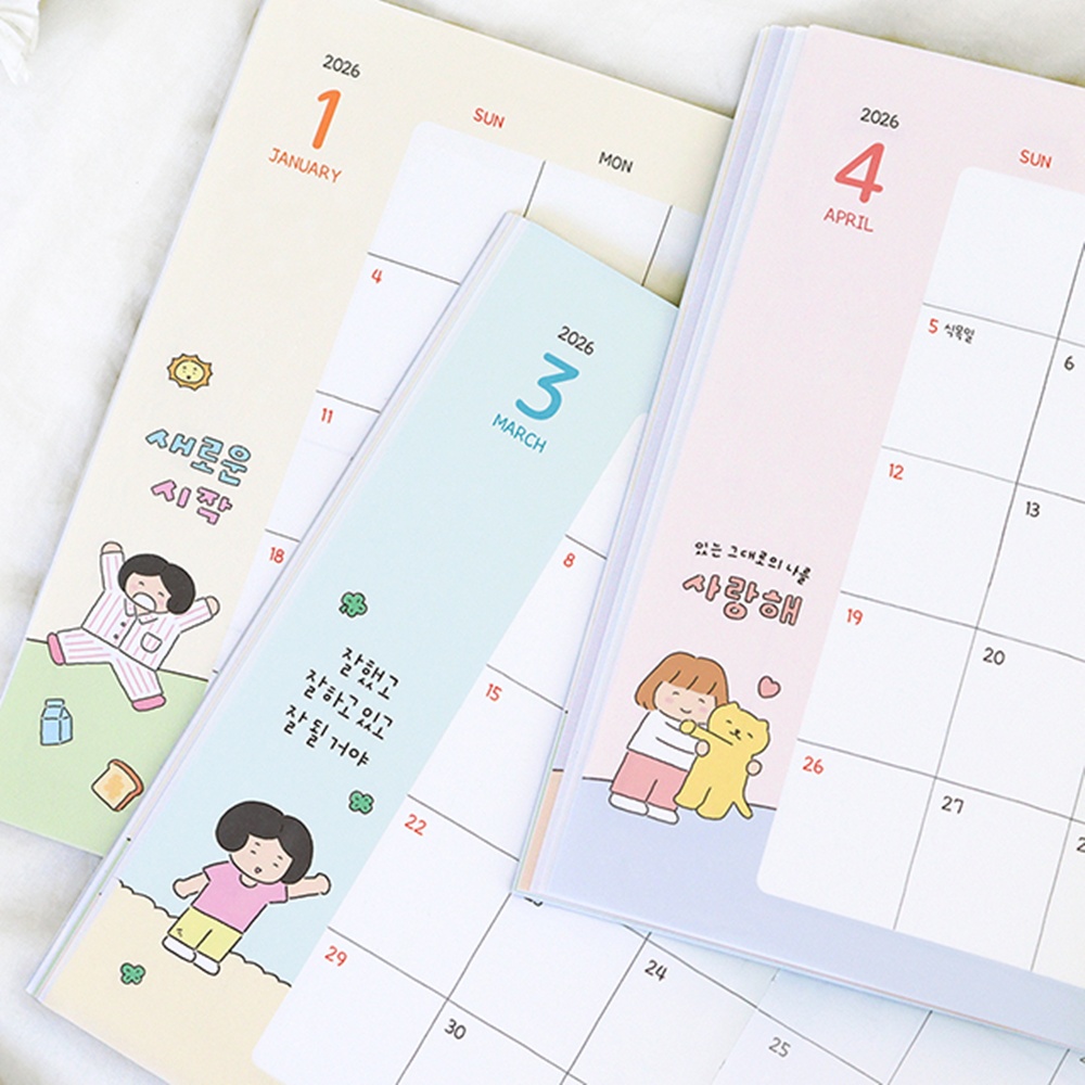 민트 B6 주간 2026 귀여운 다이어리 2026년 다이어리 위클리 중학생 고등학생 26년 이미지 8