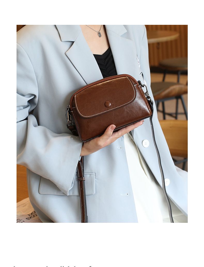 여성 가죽 미니백 고급스러운 숄더백 데일리 휴대폰 가방 여행용 크로스백 깔끔한 디자인