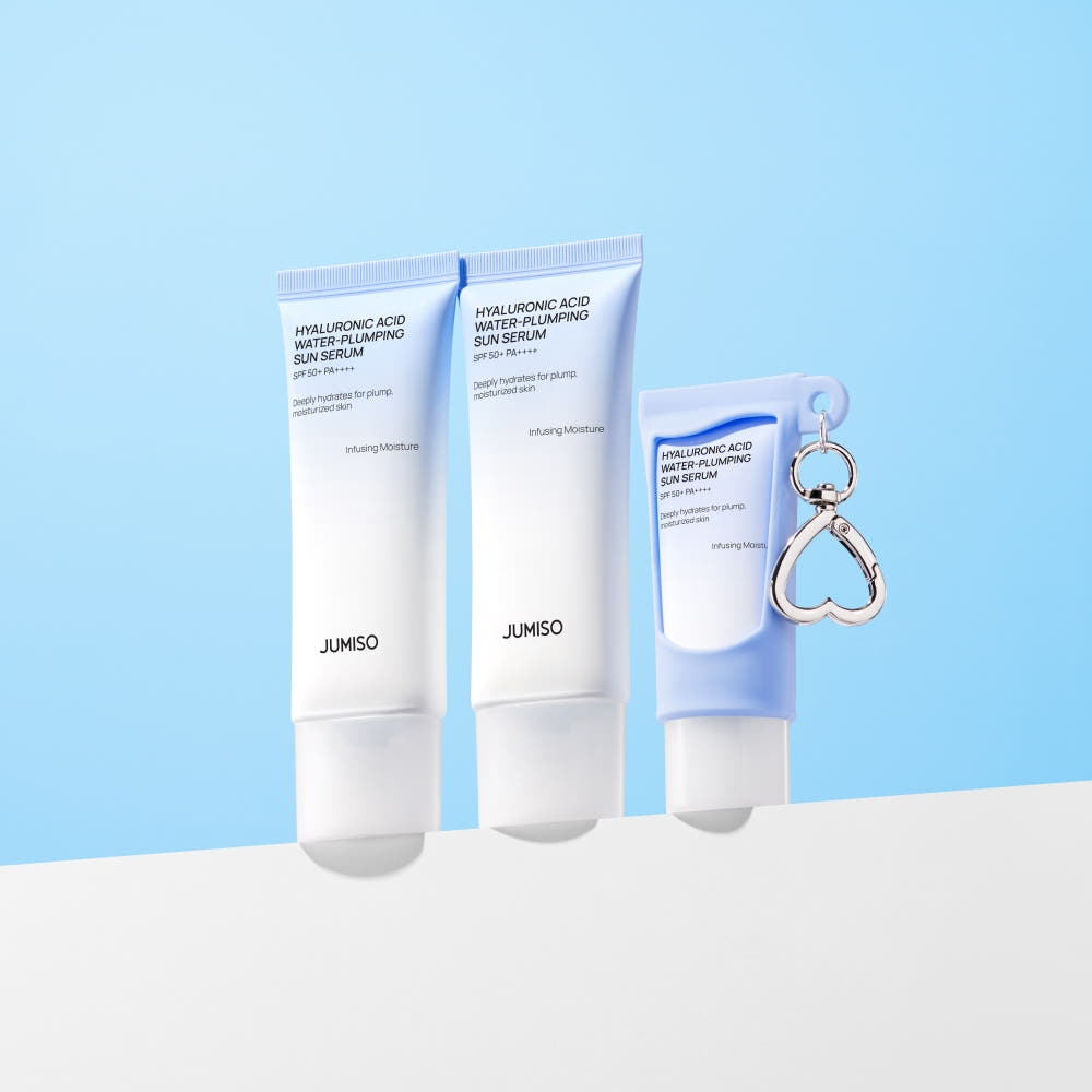 [20ml+키링증정] 주미소 히알루론산 워터 플럼핑 수분 선 세럼 (SPF50+,PA++++) 40ml, 2개 - 상품 이미지