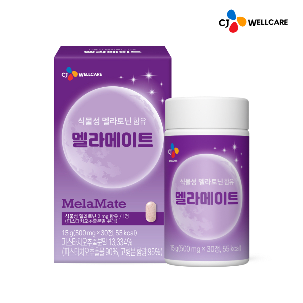 CJ 멜라메이트 식물성 멜라토닌 2mg 식물유래 30정, 1개