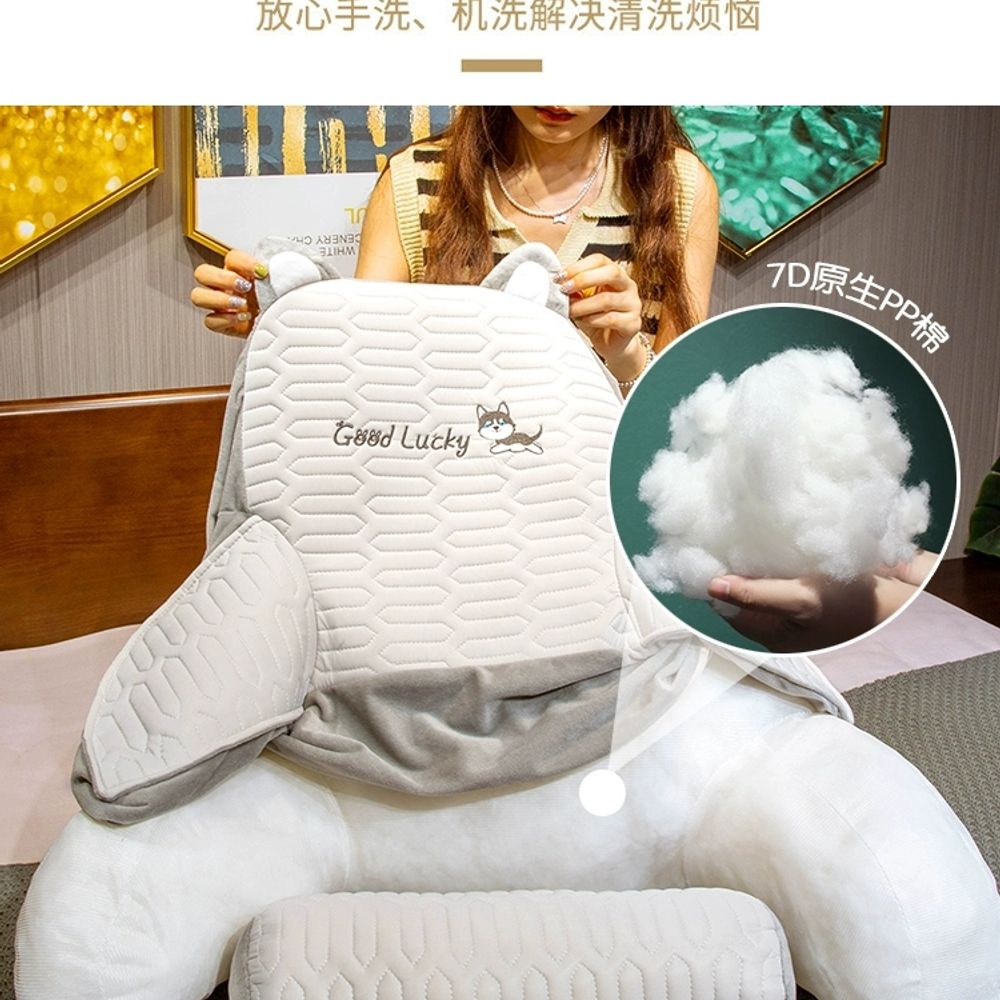 등쿠션 꿀잠베개 다기능 넥스트비엔엘 테릴렌 F. 그레이 허스키 Doudou Sui Fab, A. 소형 사이즈 60X40cm 독립형 라이너 - 상세 이미지 5