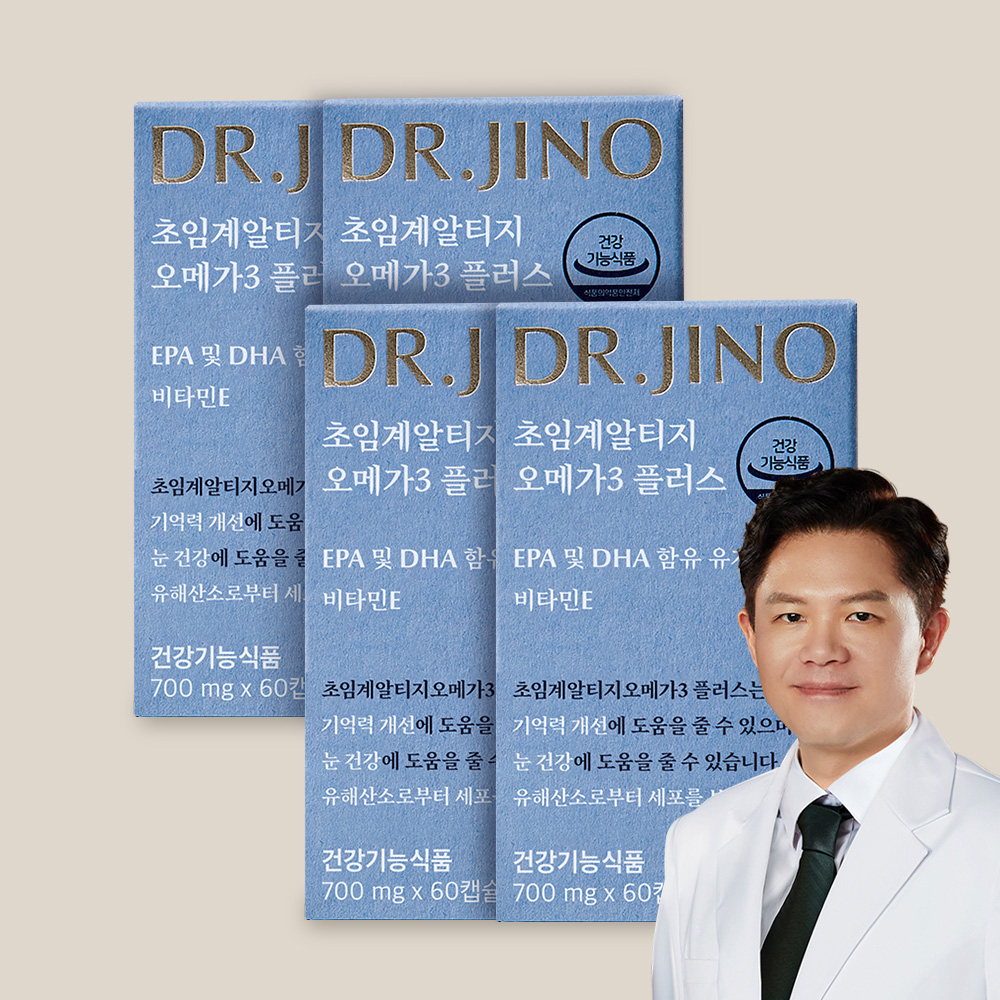 [25% 혜택] 닥터지노 초임계 RTG 오메가3 고순도 EPA EHA 1080 60캡슐, 4개